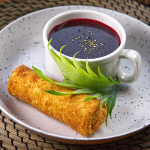 Restaurant Relax Greenpoint Red Borscht with Croquet