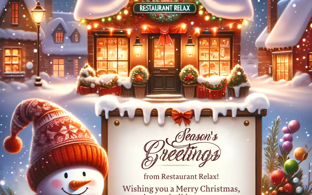 Restaurant Relax will be CLOSED from December 22nd to January 2nd