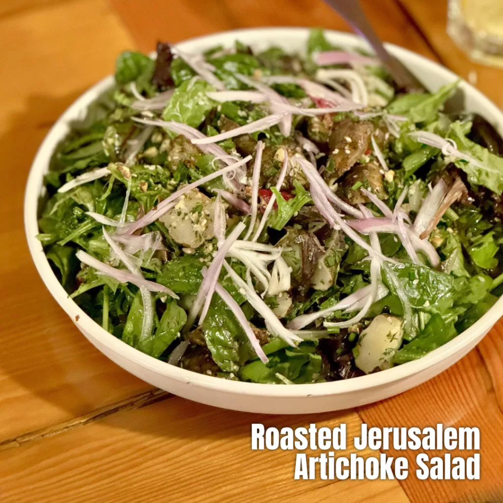 Mindful Kitchen workshop at Restaurant Relax - Roasted Jerusalem Artichoke Salad