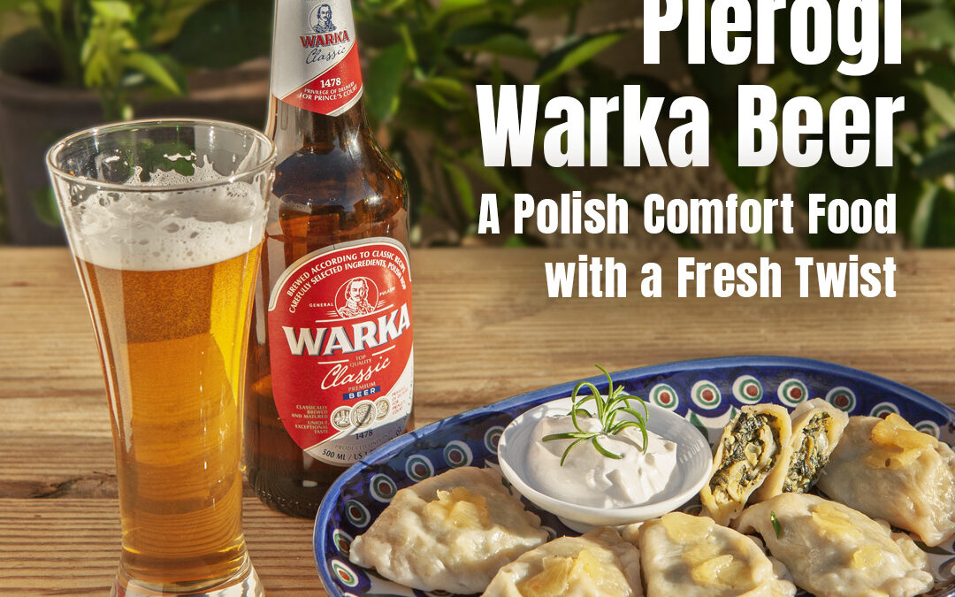 Spinach Pierogi & Warka Beer
