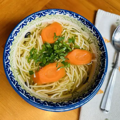 Traditional Polish Food - Chicken Noodle Soup at Restaurant Relax in Greenpoint